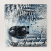 Winterlandschap met Beer Legpuzzel (Horizontaal)