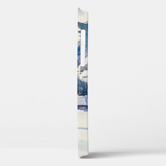 Winterlandschap met bergdorp bedekt met Case-Mate iPhone case (Achterkant / Links)