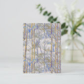 Winterlandschap met berkenbos in sneeuw briefkaart (Staand voorkant)