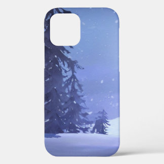 Winterlandschap met besneeuwde bomen Case-Mate iPhone case
