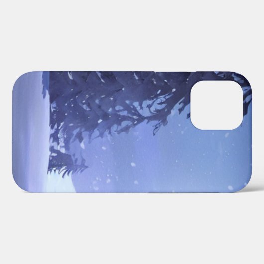Winterlandschap met besneeuwde bomen Case-Mate iPhone case (Achterkant (horizontaal))