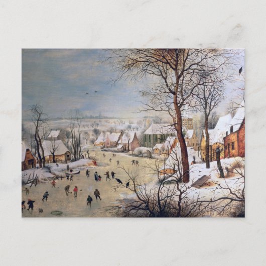 Winterlandschap met Birdval, 1601 Briefkaart (Voorkant)