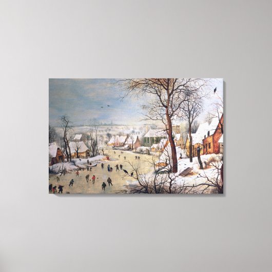 Winterlandschap met Birdval, 1601 Canvas Afdruk (Voorkant)