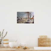 Winterlandschap met Birdval, 1601 Poster (Keuken)