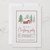 Winterlandschap met bomen en sneeuw Kerstfeest Kaart (Voorkant)