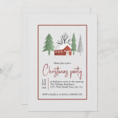 Winterlandschap met bomen en sneeuw Kerstfeest Kaart (Voorkant / Achterkant)