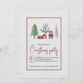 Winterlandschap met bomen en sneeuw Kerstfeest Kaart (Voorkant / Achterkant)