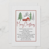 Winterlandschap met bomen en sneeuw Kerstmis Feestdagenkaart (Voorkant / Achterkant)