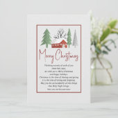 Winterlandschap met bomen en sneeuw Kerstmis Feestdagenkaart (Staand voorkant)