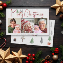 Winterlandschap met bomen, sneeuwfoto Kerstmis