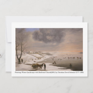 Winterlandschap met Brabrand Kerk[1831] Kaart