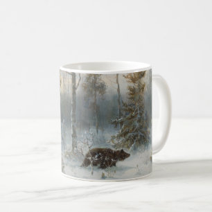 Winterlandschap met bruin Beer Koffiemok