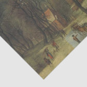 Winterlandschap met dorpelingen die hout verzamele tissuepapier (Detail)