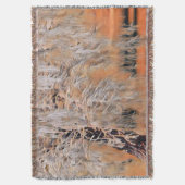 Winterlandschap met gesneeuwde bomen waterverf deken (Voorkant Verticaal)