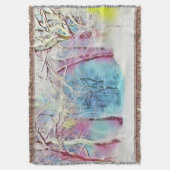 Winterlandschap met gesneeuwde bomen waterverf deken (Voorkant Verticaal)