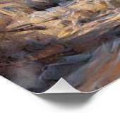 Winterlandschap met gesneeuwde bomen waterverf perfect poster (Hoek)