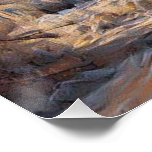 Winterlandschap met gesneeuwde bomen waterverf perfect poster (Hoek)