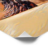 Winterlandschap met gesneeuwde bomen waterverf perfect poster (Hoek)