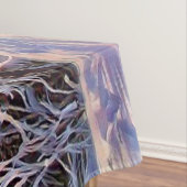 Winterlandschap met gesneeuwde bomen waterverf tafelkleed (Voorbeeld)