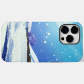 Winterlandschap met heldere volle maan Case-Mate iPhone case (Achterkant (horizontaal))