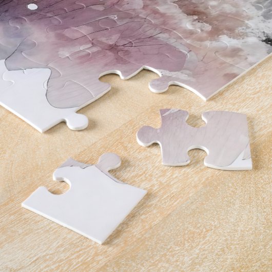 Winterlandschap met herten legpuzzel (Zijkant)