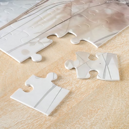 Winterlandschap met herten legpuzzel (Zijkant)