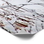 Winterlandschap met herten Poster Papier (Hoek)