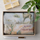 winterlandschap met hertenkerstkaart tissuepapier (Geschenk)