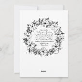 Winterlandschap met huisje Kerst Kunst Kleurboek Feestdagenkaart (Achterkant)