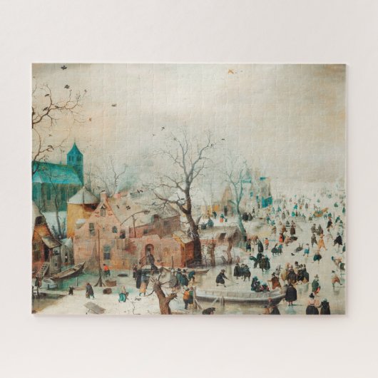 Winterlandschap met ijsberen - Avercamp Legpuzzel (Horizontaal)