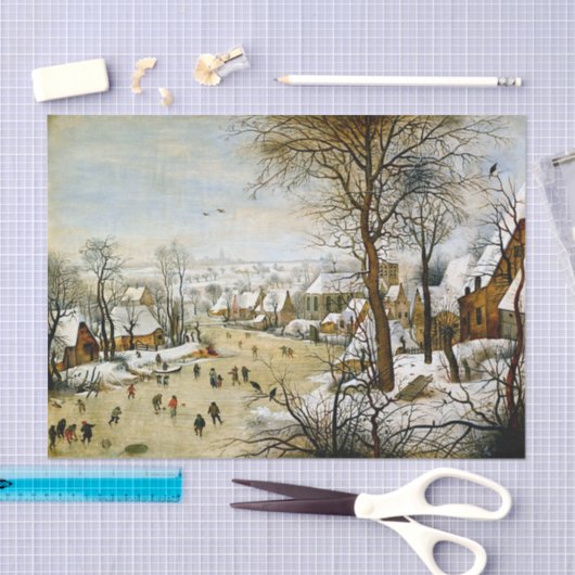 Winterlandschap met ijsberen, ontkoppeling tissuepapier (Craft)