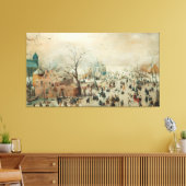 Winterlandschap met ijsboerengevels, Hendrick Aver Canvas Afdruk (Insitu (Woonkamer))