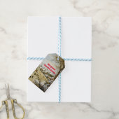 Winterlandschap met ijsboers cadeaulabel (Met Touw)