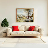 Winterlandschap met ijsboers poster