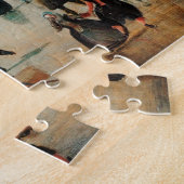 Winterlandschap met ijsschaatsers legpuzzel (Zijkant)