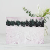 Winterlandschap met lariksen in de sneeuw  kaart (Staand voorkant)