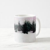 Winterlandschap met larven in de sneeuw koffiemok (Voorkant rechts)