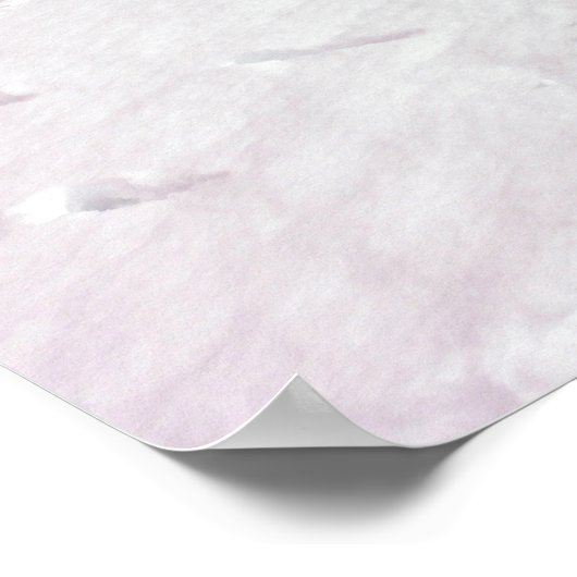 Winterlandschap met larven in de sneeuw poster (Hoek)