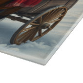 Winterlandschap met paarden en hut snijplank (Hoek)