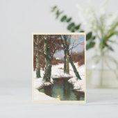 Winterlandschap met rijdende maan briefkaart (Staand voorkant)