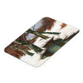 Winterlandschap met rijdende maan magneet (Linkerzijde)