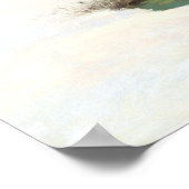 Winterlandschap met rijdende maan poster (Hoek)