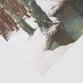 Winterlandschap met rijdende maan tissuepapier (Detail)