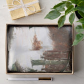 Winterlandschap met rijdende maan tissuepapier (Geschenk)