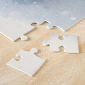 Winterlandschap met rode kardinaal legpuzzel (Zijkant)