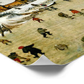 Winterlandschap met schaatsers poster (Hoek)