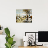 Winterlandschap met schaatsers poster (Thuiskantoor)