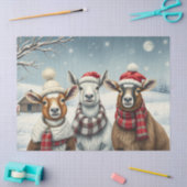 Winterlandschap met schapen en hutten tissuepapier (Craft)
