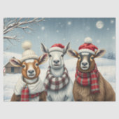 Winterlandschap met schapen en hutten tissuepapier (Voorkant)