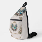 Winterlandschap met schattig vogelbruidspaar. sling bag (Rechterhoek)